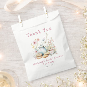 Sachets En Papier Fête du thé à la Fête des mariées florale