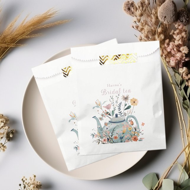 Sachets En Papier fête du thé floral Douche nuptiale (Créateur téléchargé)