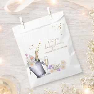 Sachets En Papier Fête Élégante Bouteille de Champagne Bébé à Voir
