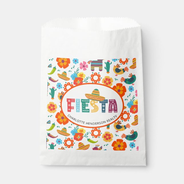 Sachets En Papier Fête Fiesta personnalisée (Devant)