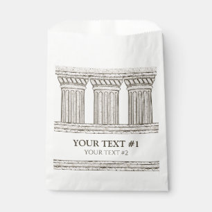 Sachets En Papier Fête grecque avec texte personnalisé et éléments e