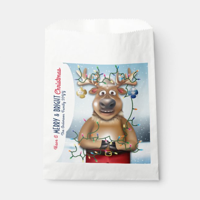 Sachets En Papier Fêtes de Noël de Rindeer (Devant)