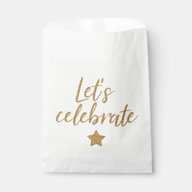 Sachets En Papier Fêtons ! Plus simple (Devant)