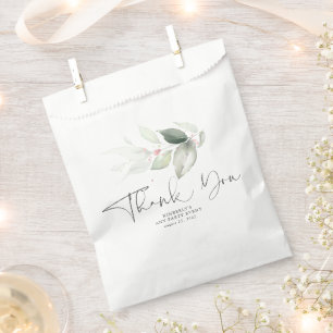 Sachets En Papier Feuillage Rose Gold Élégant Merci