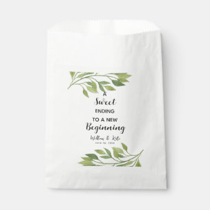 Sachets En Papier feuille de verdure Mariage Favor Sac sucré Fin