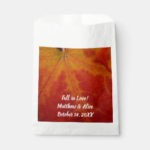 Sachets En Papier Feuille d'érable rouge Abstraite Automne Photograp