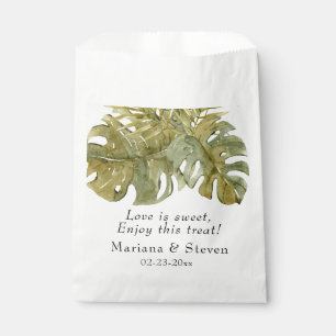 Sachets En Papier Feuille moderne Palm Mariage