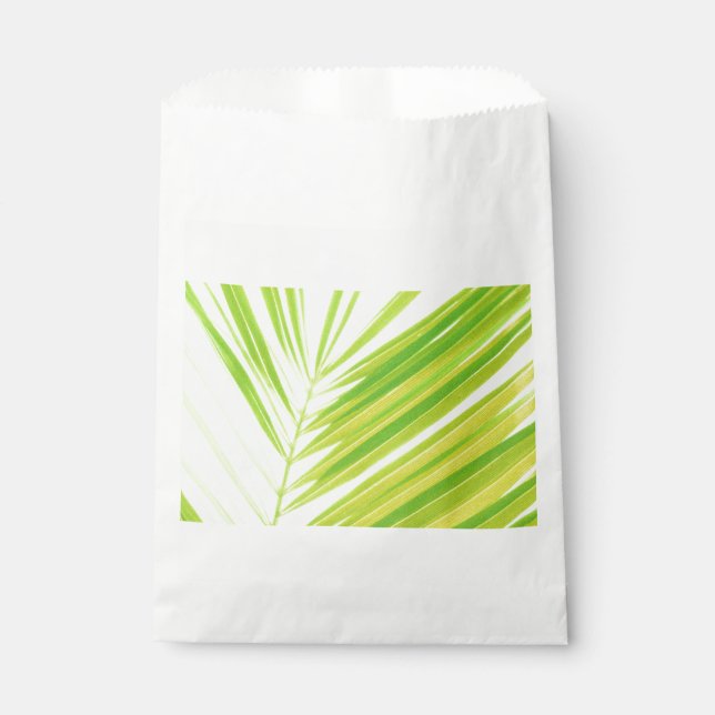 Sachets En Papier Feuilles de palmier pastel vert pâle (Devant)