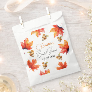 Sachets En Papier Feuilles d'érable et glands Shower de mariage