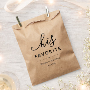 Sachets En Papier fiançailles de Fête des mariées Mariage "Son favor