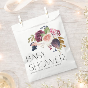 Sachets En Papier Figues et Berry Baby shower floral d'automne