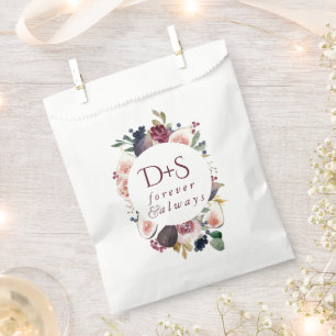 Sachets En Papier Figues florissantes Moody Rustic Monogram Wreath