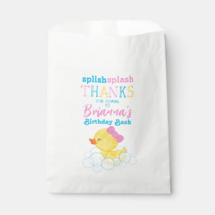 Sachets En Papier Fille Aquarelle Caoutchouc Canard Anniversaire Fav