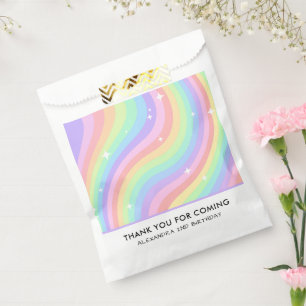 Sachets En Papier Fille arc-en-ciel colorée 2e anniversaire