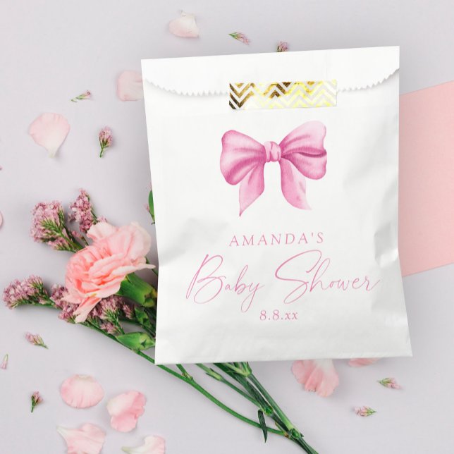 Sachets En Papier Fille ARC ROSE Baby shower (Créateur téléchargé)