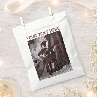 Sachets En Papier Fille avec guitare