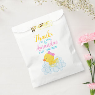 Sachets En Papier Fille Baby shower de canard en caoutchouc Favorise
