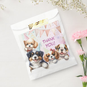 Sachets En Papier Filles Chiot Lets Pawty Anniversaire