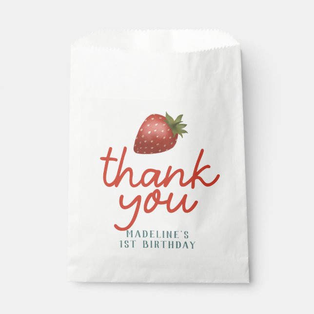 Sachets En Papier Filles mignonne Berry Premiers enfants 1er anniver (Devant)