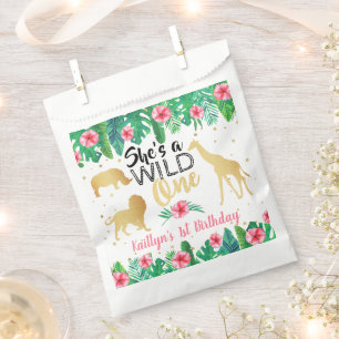 Sachets En Papier Filles Wild One Premier anniversaire