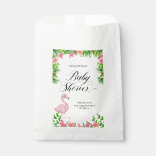 Sachets En Papier Flamant rose rose Merci de Baby shower tropical