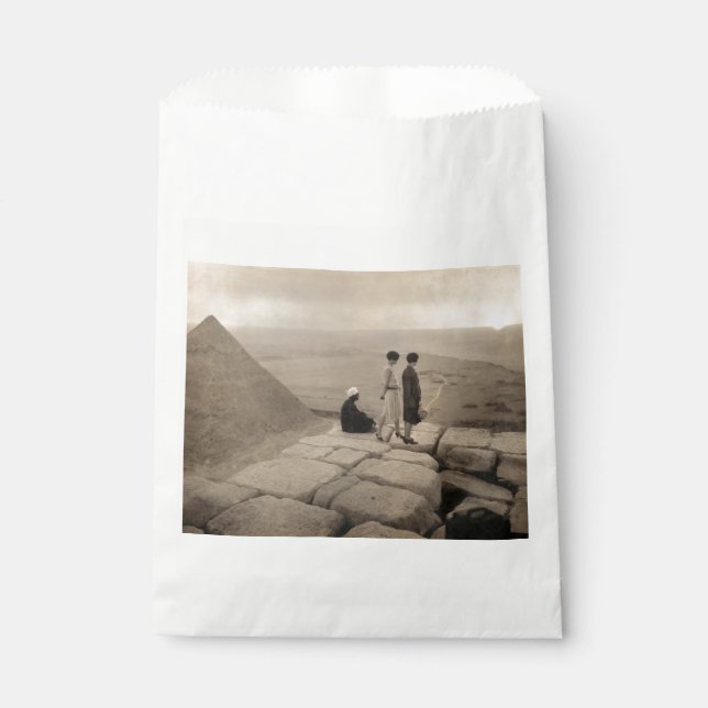 Sachets En Papier Flapper Girls Sunrise Khufu Pyramid, Égypte 1920 (Devant)
