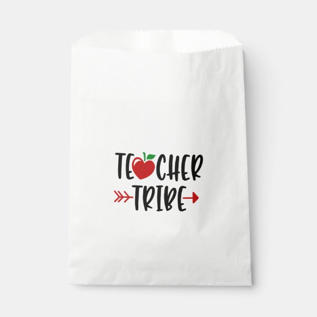 Sachets En Papier Flèche De La Tribu De L'Enseignant Et Sac De Faveu (Devant)