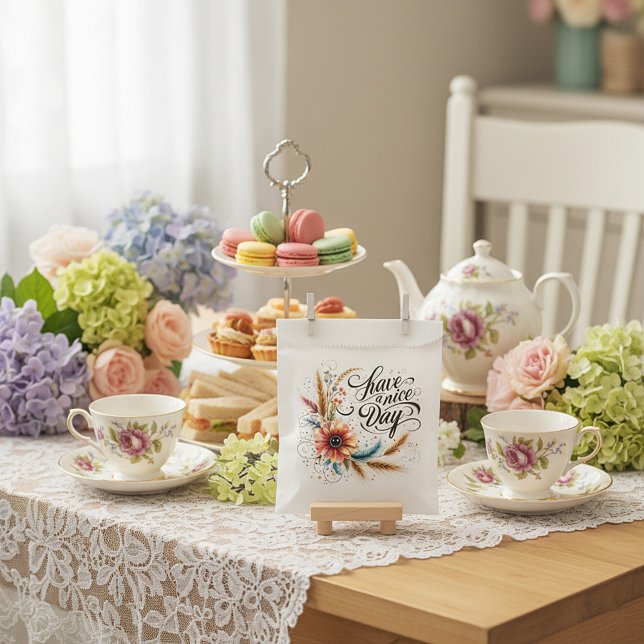 Sachets En Papier Fleur de bonne journée (Créateur téléchargé)