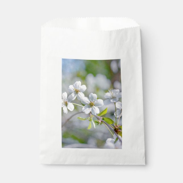 Sachets En Papier Fleur de cerisier blanche (Devant)