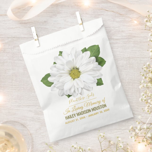 Sachets En Papier Fleur de chrysanthème Mémorial funéraire (Coupé)