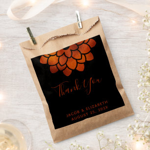 Sachets En Papier Fleur de cuivre spectaculaire sur Mariage de Merci