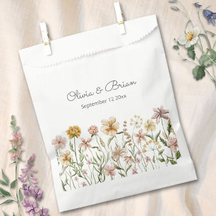 Sachets En Papier Fleur de Prairie de Fleur Sauvage Aquarelle Person