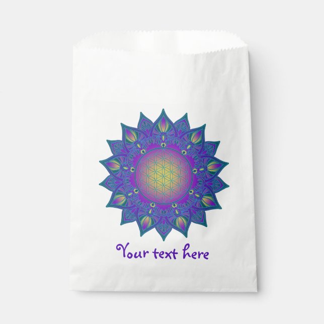 Sachets En Papier Fleur De Vie - Mandala Indien 3 (Devant)