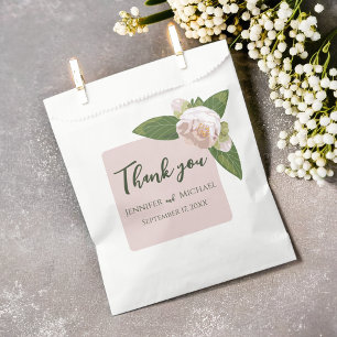 Sachets En Papier Fleur et verdure luxuriante Élégante
