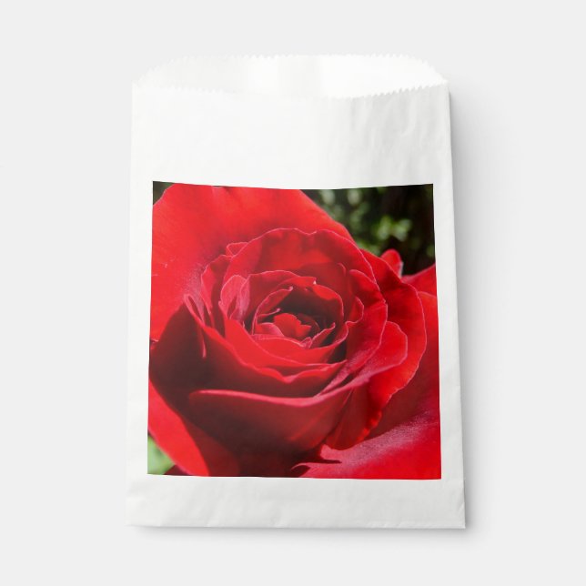 Sachets En Papier Fleur rose rouge vif Belle florale (Devant)