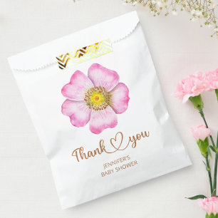 Sachets En Papier Fleur sauvage bébé en baby shower fleuri