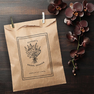 Sachets En Papier Fleur sauvage Bouquet Rustique Whimsical Fête des 