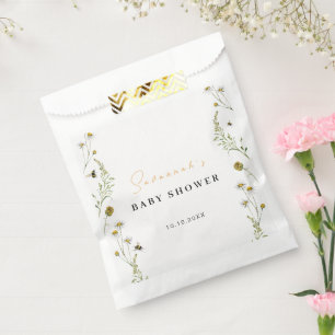 Sachets En Papier Fleur sauvage Maman D'Être Un Baby shower Neutre P