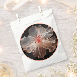 Sachets En Papier Fleur translucide élégante sur le noir