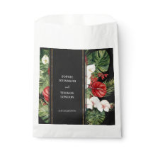 Fleur tropicale et mariage feuille couleur foncé