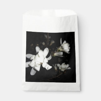 Sachets En Papier Fleurs blanches Lune Arrière - plan noir Jasmine