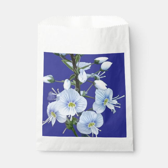 Sachets En Papier Fleurs bleues (Devant)