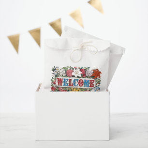 Sachets En Papier Fleurs de BIENVENUE Vintage Fête de Chauffage