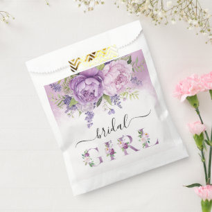 Sachets En Papier Fleurs De Jardin Violet Et Rose Fête des mariées F
