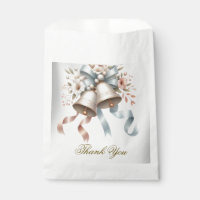 Fleurs de mariage cloches Rubans bleu rose Beau