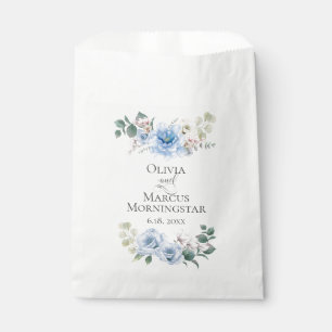 Sachets En Papier Fleurs de mariage Poudre Bleu pivoines