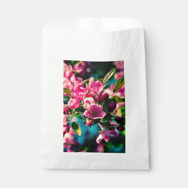 Sachets En Papier Fleurs de pommier sauvage rose (Devant)