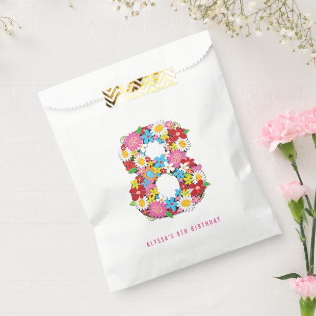 Sachets En Papier Fleurs de Printemps Whimsical Fête de la fille 8e  (Scellé)