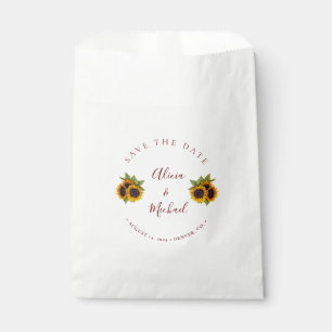 Sachets En Papier Fleurs de soleil modernes rustiques simple mariage