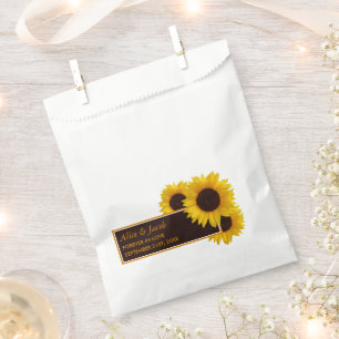 Sachets En Papier Fleurs de soleil rustiques - Mariage floral